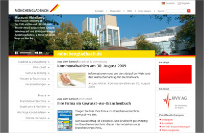 Screenshot Stadt Mönchengladbach